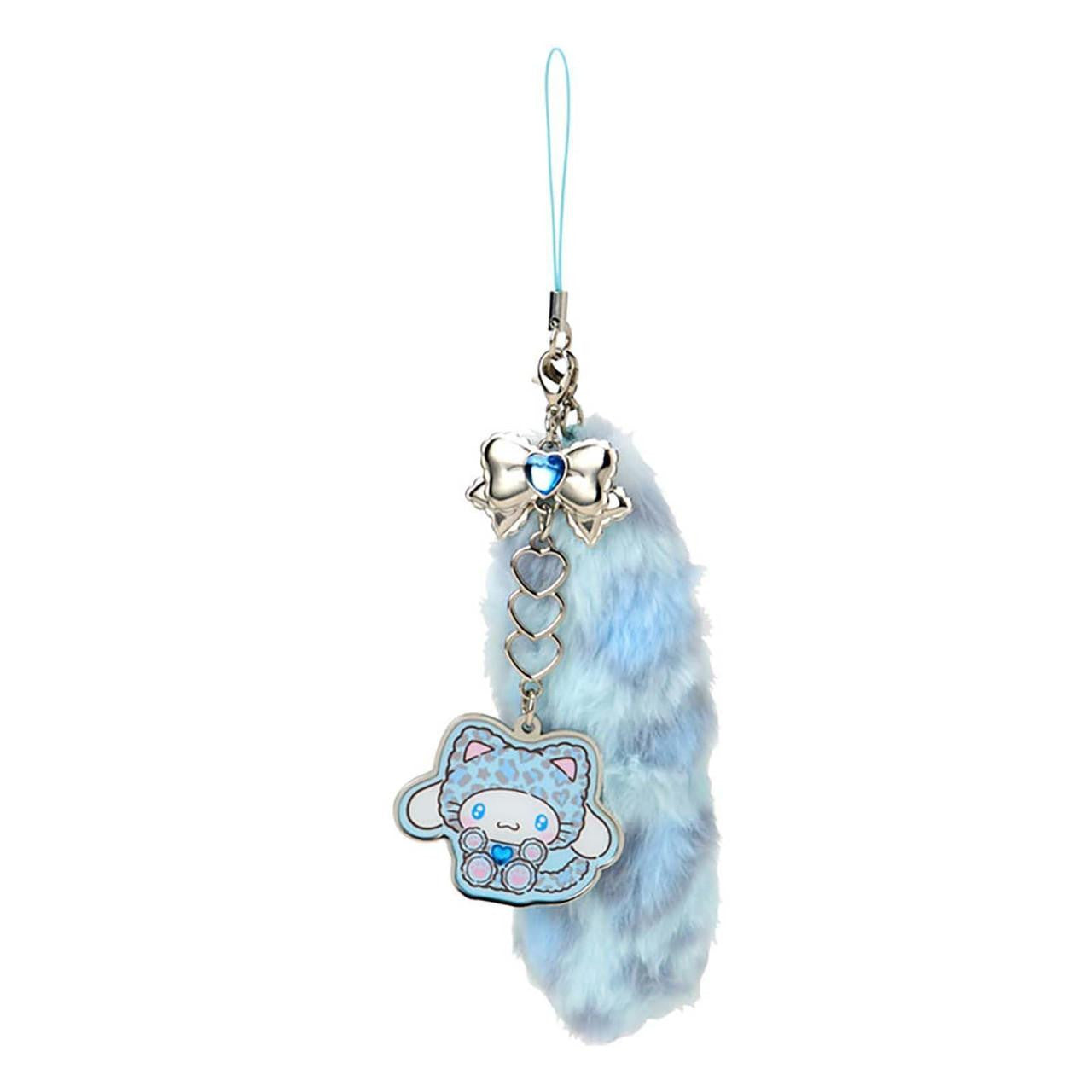 SANRIO ORIGINAL CINNAMOROLL DANGLING TAIL MASCOT STRAP LEOPARD GAL CAT BLUE