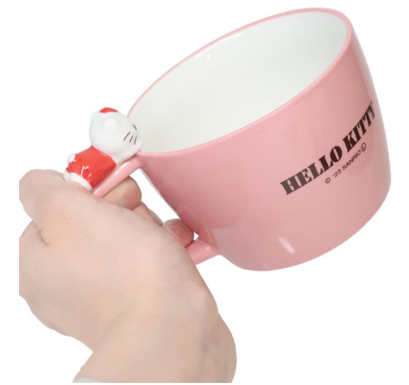 SANRIO ORIGINAL HELLO KITTY MUG WITH NOKKARI FIGURE COMICS