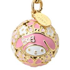 SANRIO ORIGINAL MY MELODY SUZU NECK SAKURA BELL CHARM RED