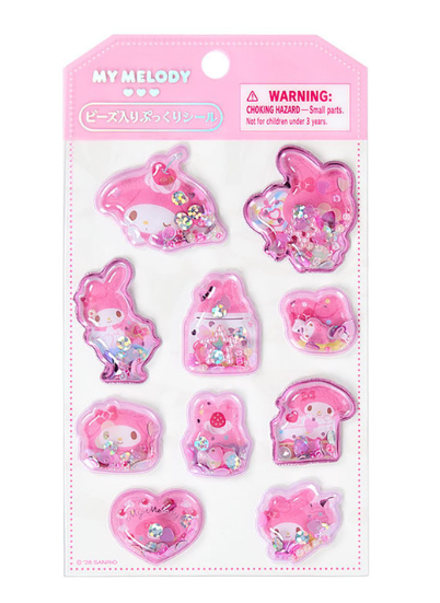 SANRIO ORIGINAL MY MELODY BEAD FILLED PUFFY STICKER