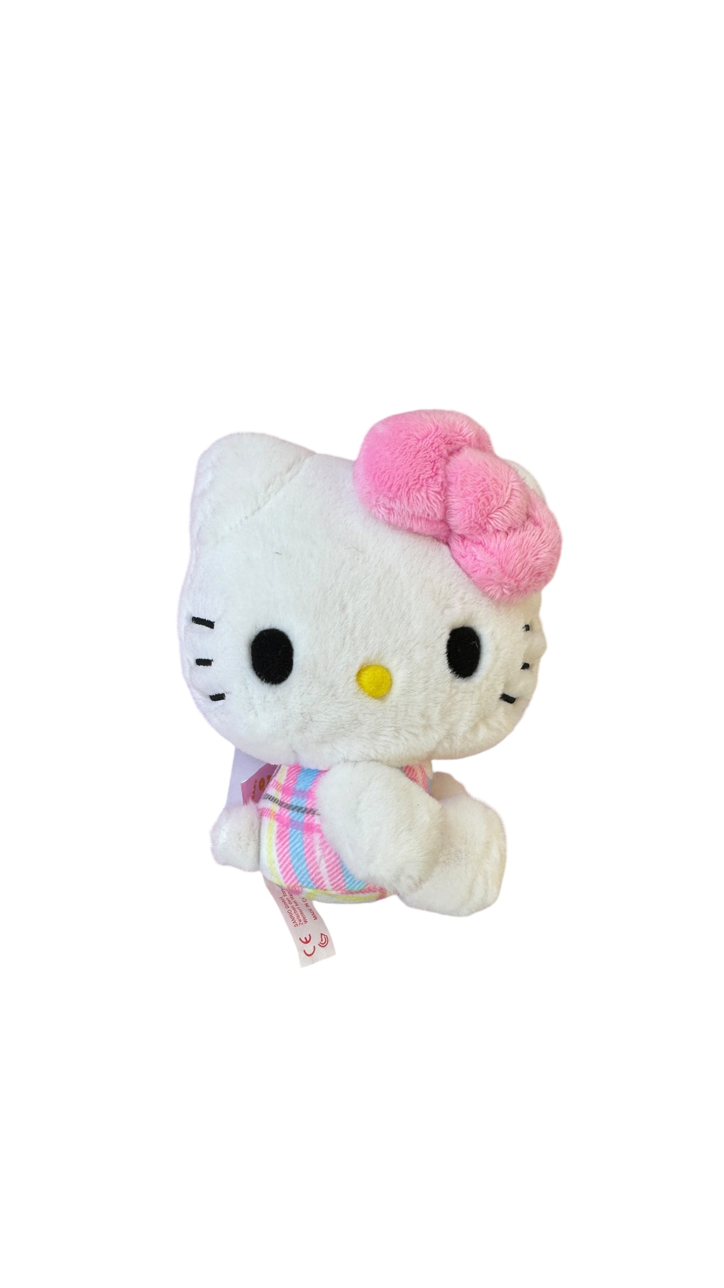 SANRIO JAPAN ORIGINAL HELLO KITTY 50TH ANNIVERSARY PLUSH WHITE FLOWER PATTERN