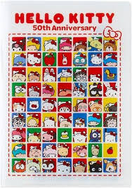 SANRIO JAPAN ORIGINAL CHARACTERS STICKER WITH A5 FILE PAPER HELLO EVERYONE