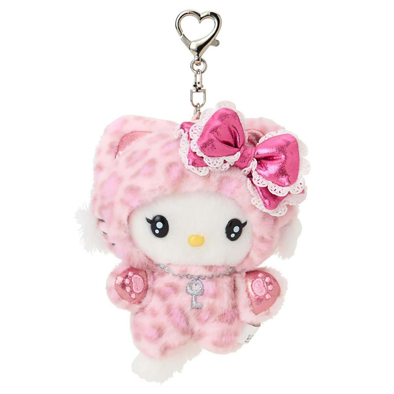 SANRIO ORIGINAL CHARMMY KITTY MASCOT HOLDER LEOPARD GAL CAT PINK