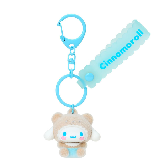 SANRIO ORIGINAL CINNAMOROLL 3D FLOCKED KEYCHAIN BEAR