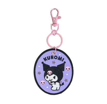 SANRIO KUROMI EMBROIDERED PATCH KEYCHAIN
