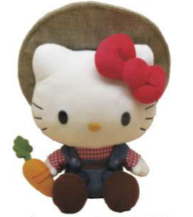 SANRIO HELLO KITTY 10 IN PLUSH FARMER OCCUPATIONS