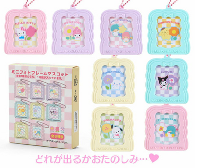 SANRIO JAPAN ORIGINAL CHARACTERS MINI PHOTO FRAME PASTEL CHECKER BLIND BOX