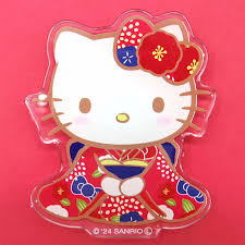 SANRIO JAPAN ORIGINAL HELLO KITTY CHERRY BLOSSOM MAGNET RED