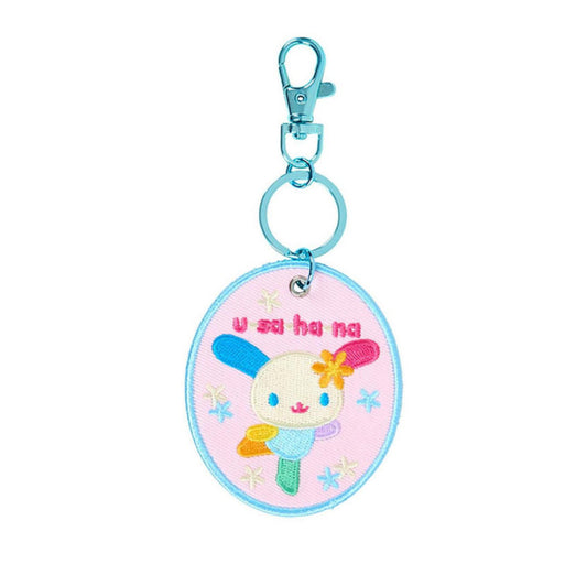 SANRIO USAHANA EMBROIDERED PATCH KEYCHAIN