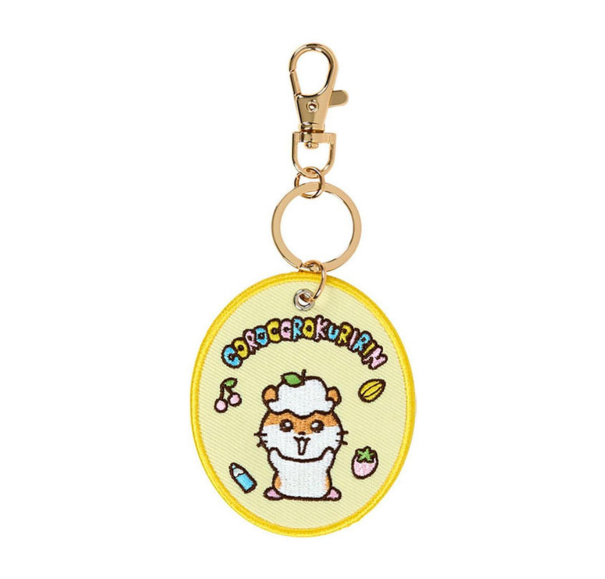 SANRIO COROCORO KURININ EMBROIDERED PATCH KEYCHAIN
