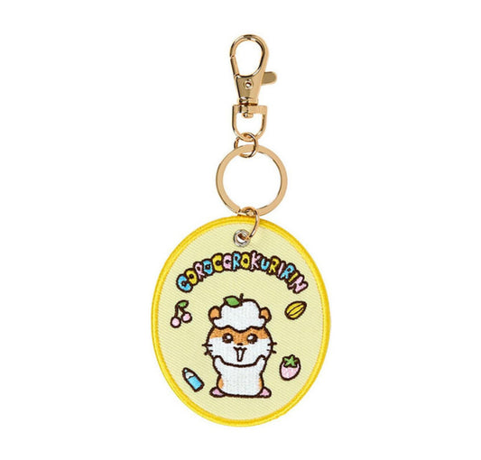 SANRIO COROCORO KURININ EMBROIDERED PATCH KEYCHAIN