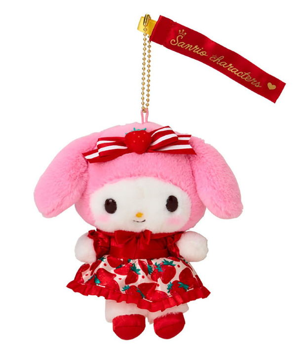 SANRIO ORIGINAL MY MELODY MASCOT CHARM / PLUSH ICHIGO NEWSPAPER 50TH ANNIVERSARY