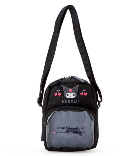 SANRIO JAPAN ORIGINAL KUROMI CROSS BODY POUCH BLACK