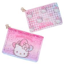 SANRIO ORIGINAL HELLO KITTY FLAT POUCHN SET OF 2 50TH THE FASHIONABLE RIBBONS BIRTHDAY