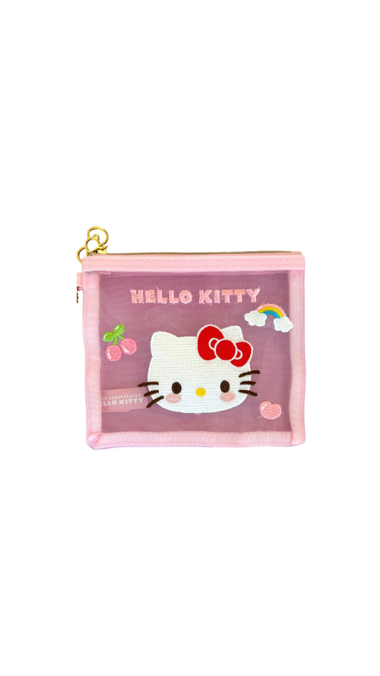 SANRIO JAPAN ORIGINAL HELLO KITTY 50TH ANNIVERSARY FLAT POUCH