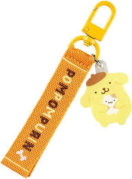 SANRIO JAPAN ORIGINAL POMPOMPURIN LOGO KEYCHAIN