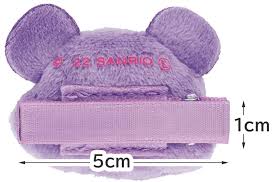 SANRIO JAPAN ORIGINAL KUROMI / BEAR PURPLE HAIR CLIP SET