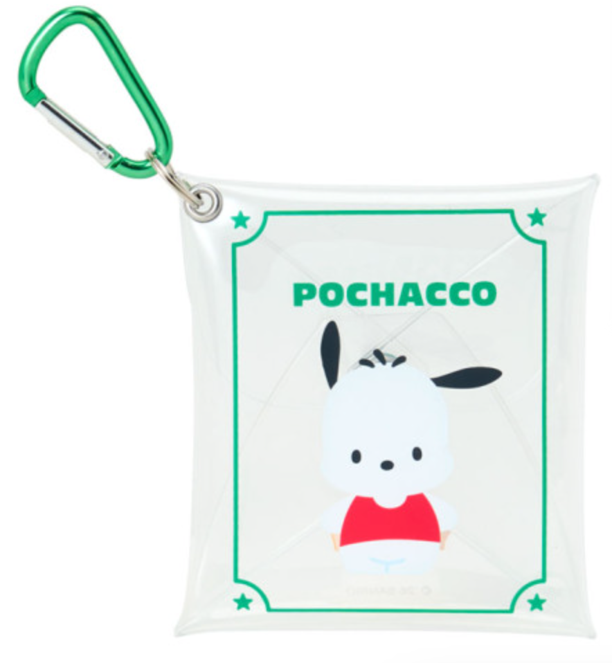 SANRIO ORIGINAL POCHACCO CLEAR ACCESSORY CASE WITH CARABINER