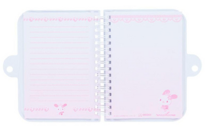 SANRIO ORIGINAL USAHANA Y2K BALLET CORE RING NOTEBOOK WITH HEART PADLOCK
