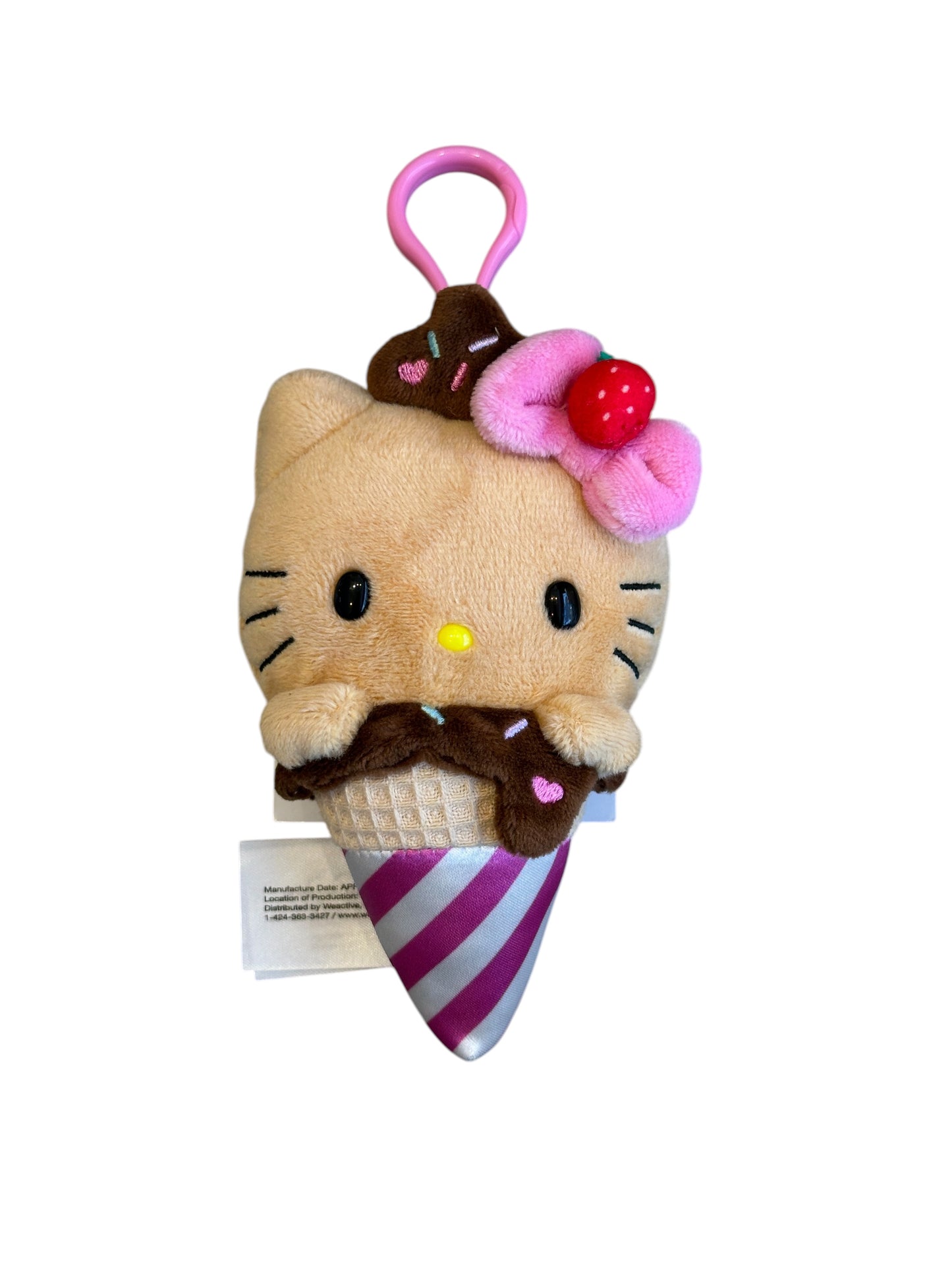 SANRIO HELLO KITTY MOCHA MASCOT CLIP ON ICE CREAM