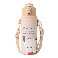 SANRIO POCHACCO ST THERMOS WATER BOTTLE WITH SLEEVE AND STRAP