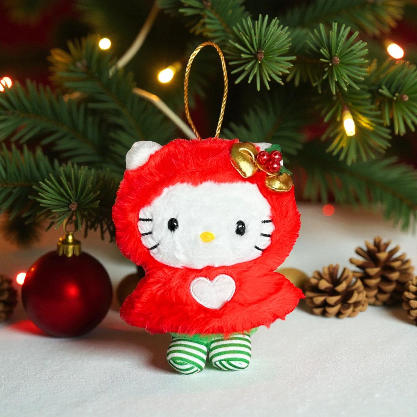 Copy of SANRIO HELLO KITTY MASCOT / CHARM HOLIDAY RED CAPE