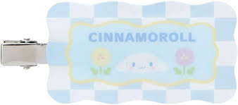 SANRIO JAPAN ORIGINAL CINNAMOROLL BANGS HAIR CLIP SET PASTEL CHECKER