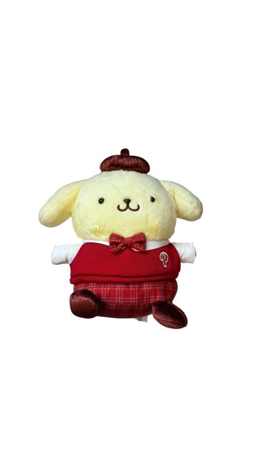 SANRIO POMPOMPURIN 8 IN SCHOOL UNIFORM PLUSH