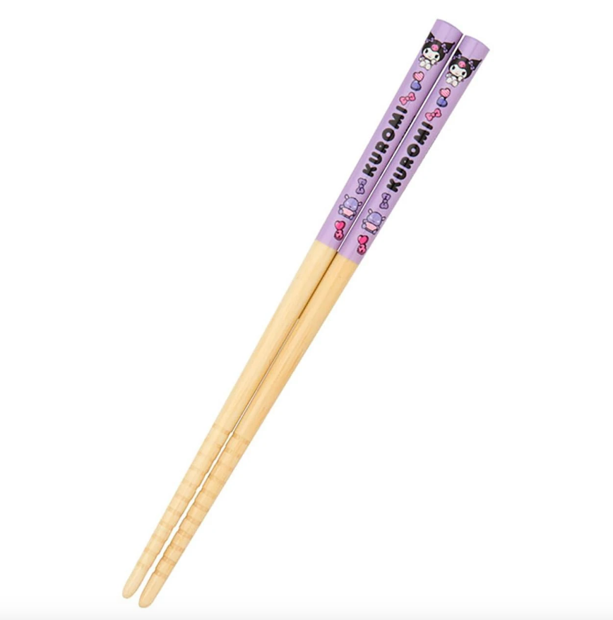 SANRIO ORIGINAL KUROMI BAMBOO CHOPSTICKS 16.5CM