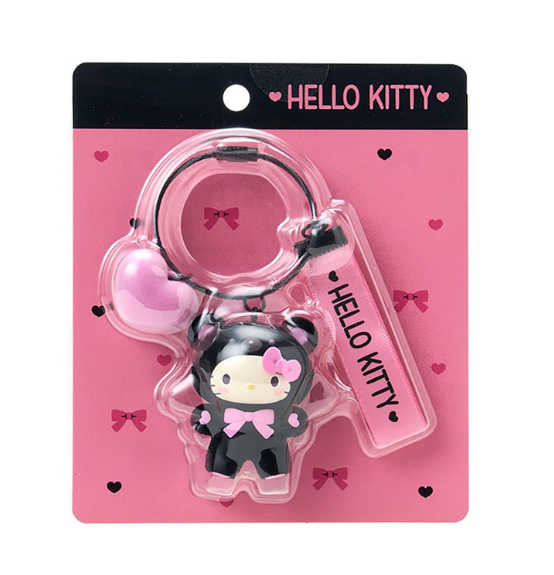 SANRIO ORIGINAL HELLO KITTY KEYCHAIN BLACK ANIMALS