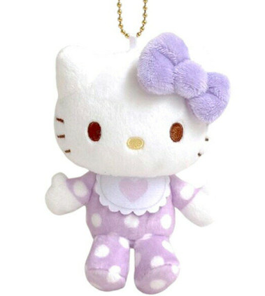 SANRIO ORIGINAL HELLO KITTY MASCOT CHARM / PLUSH BABY COLLECTION PURPLE 2025