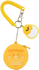 SANRIO JAPAN ORIGINAL GUDETAMA MINI CASE WITH KEYCHAIN