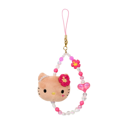 SANRIO HELLO KITTY FACE MASCOT STRAP (SUNTAN)