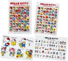 SANRIO JAPAN ORIGINAL CHARACTERS STICKER WITH A5 FILE PAPER HELLO EVERYONE