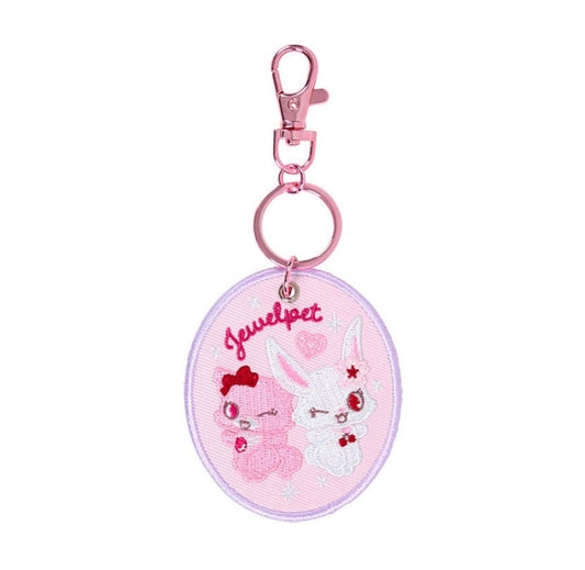 SANRIO JEWELPET EMBROIDERED PATCH KEYCHAIN