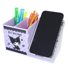 SANRIO JAPAN ORIGINAL KUROMI  DESK TOP ORGANIZER BOX / CELL PHONE STAND