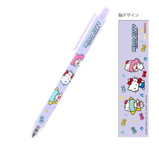 SANRIO ORIGINAL HELLO KITTY 50TH ANNIVERSARY METACIL LIGHT KNOCK PENCIL LITTLE TIWN STARS