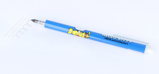 SANRIO ORIGINAL HELLO KITTY 50TH ANNIVERSARY METACIL LIGHT KNOCK PENCIL AIR PLANE