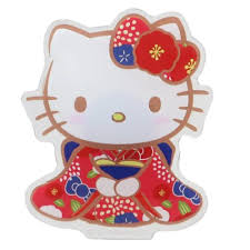 SANRIO JAPAN ORIGINAL HELLO KITTY CHERRY BLOSSOM MAGNET RED