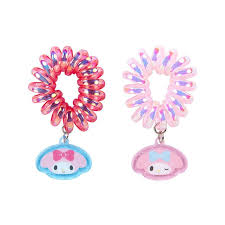 SANRIO JAPAN ORIGINAL MY MELODY COIL PONYTAIL HOLDER SET OF 2