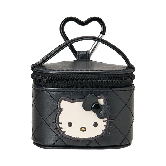 SANRIO ORIGINAL HELLO KITTY VANITY SHAPED MINI ACCESSORY CASE MINIATURE QUILT BLACK