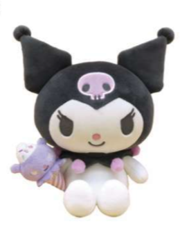 SANRIO KUROMI DIECUT PASTEL CHECK 7 IN PLUSH