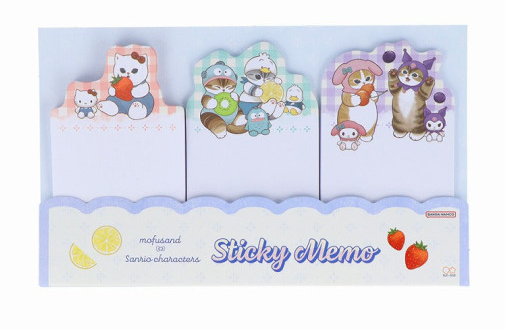 SANRIO JAPAN ORIGINAL CHARACTERS / MOFUSAND STICKY MEMO PAD BLUE