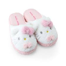 SANRIO ORIGINAL HELLO KITTY FACE SHAPED SLIPPERS