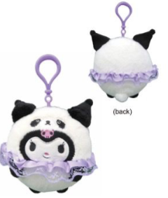 SANRIO KUROMI MASCOT CLIP / PLUSH BLACK PANDA