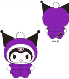 SANRIO KUROMI PUFFER JACKET 8 INCHES PLUSH