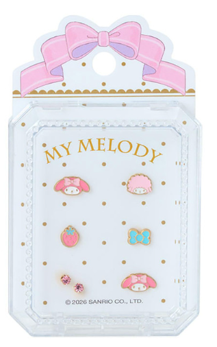 SANRIO ORIGINAL MY MELODY 7 PIECE EARRING SET