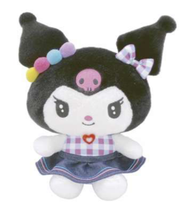 SANRIO KUROMI GINGHAM DENIM 8 IN PLUSG