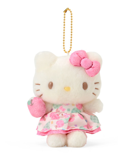 SANRIO ORIGINAL HELLO KITTY MASCOT CHARM PLUSH JAPANESE PASTEL