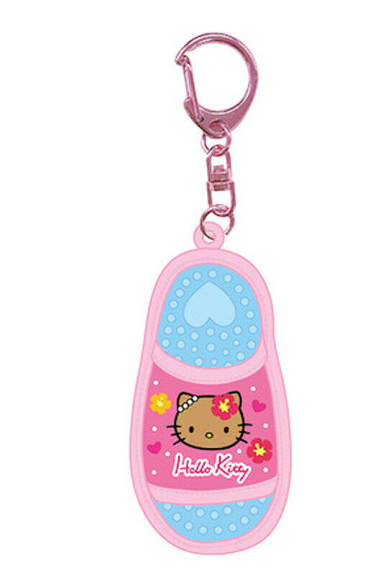 SANRIO ORIGINAL HELLO KITTY MINI SANDAL KEYCHAIN GOGO GAL LEOPARD TAN